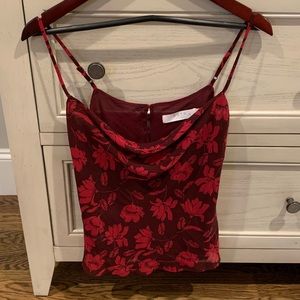 ASTR red floral top